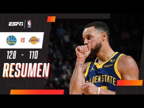 ¡CURRY ESTUVO EN LLAMAS EN LA VICTORIA DE LOS WARRIORS! Golden State 128-110 LA Lakers | RESUMEN