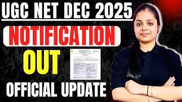UGC NET DEC 2025 Notification Out | UGC NET LATEST UPDATE | NTA OFFICIAL UPDATE