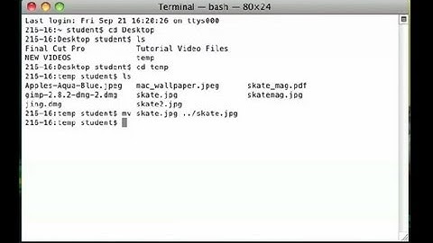 How to Move Files From the Terminal Window to the Mac Desktop : Working on a Mac
