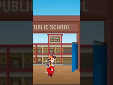 Send Children To School Animation Funny Cartoon