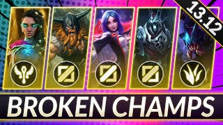 3 BROKEN Champions for EVERY ROLE RIGHT NOW - CHAMPS to MAIN for FREE LP - LoL Guide (Patch 13.12)
