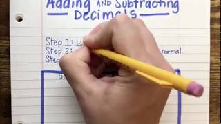Adding and Subtracting Decimals Interactive Journal Lesson