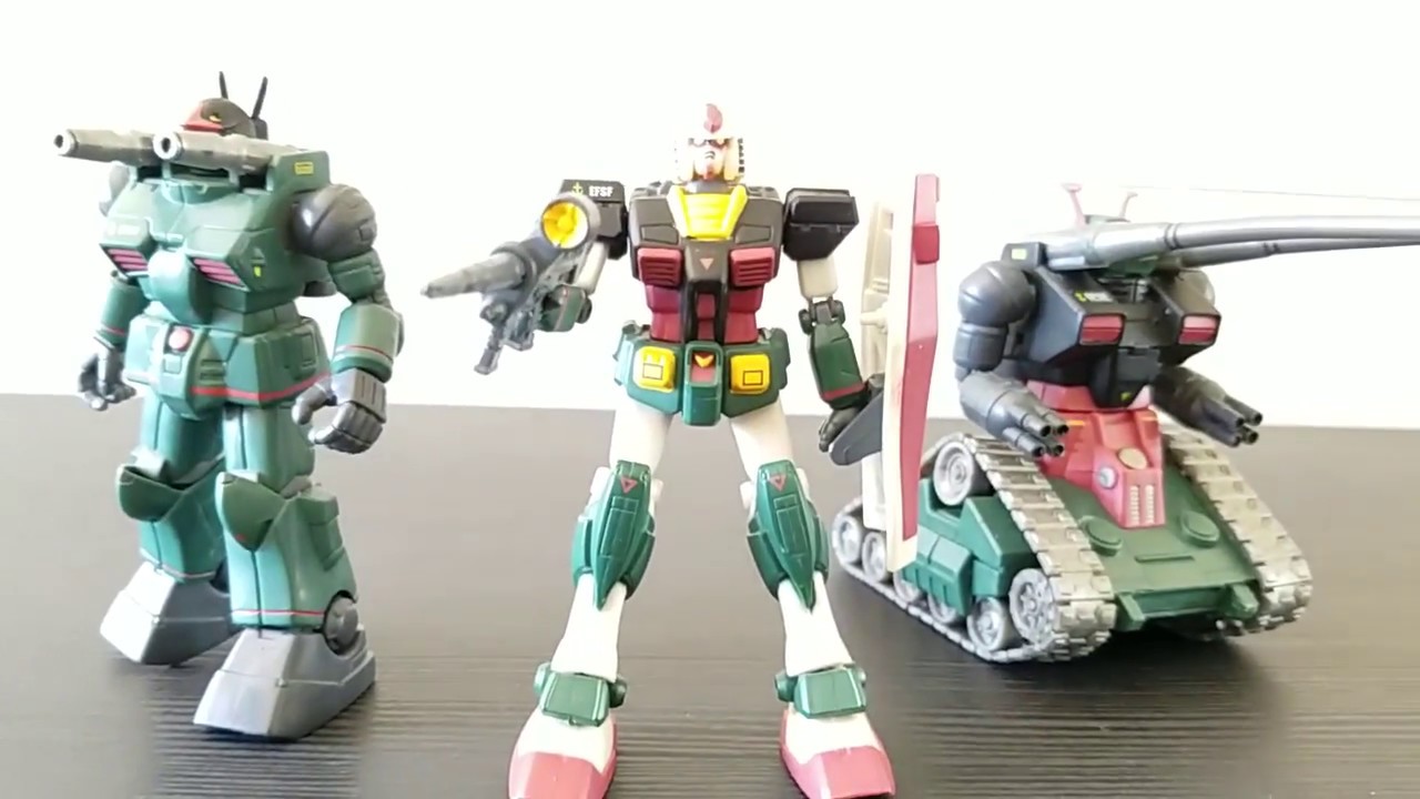 Mobile Suit Gundam Real Type Colors Rx 78 2 Guncannon Guntank Figure Collection Youtube