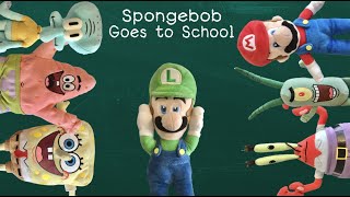 SpongeBob Goes to School!  SpongePlushies (100 Sub Special)