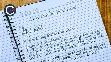 How to Write Sick Leave Application | Clean Handwriting Calligraphy