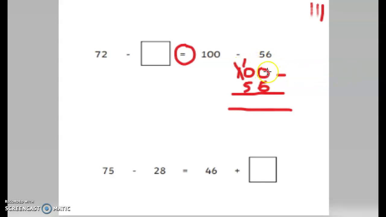 Equivalent Number Sentences YouTube