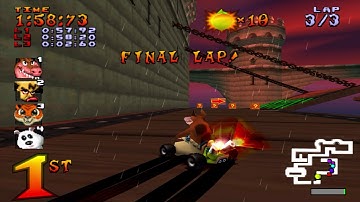 Crash Team Racing 100% Part 45 - Cortex Castle (Trophy) (No commentary)