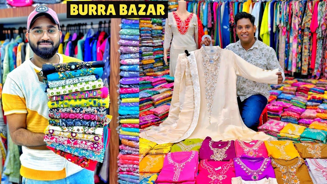 Barabazar Handwork 3 Piece Suit Manufacturer 🔥🔥 Kurti Wholesaler in Kolkata / Barabazar Kurti Market