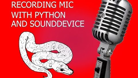 Python to record audio