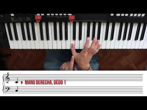 Como y donde colocar las manos y los dedos en el piano. Curso de Piano 6