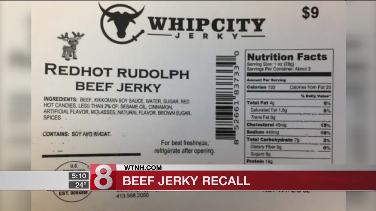 'Whip City Jerky' announces beef jerky recall YouTube