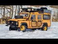 Ломает ЛЁД и прёт как ТАНК! ... Land Rover Defender на ледяном бездорожье. RC OFFroad 4x4