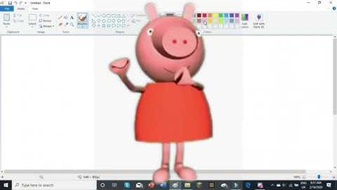 How to Draw Peppa Pig in MS Paint