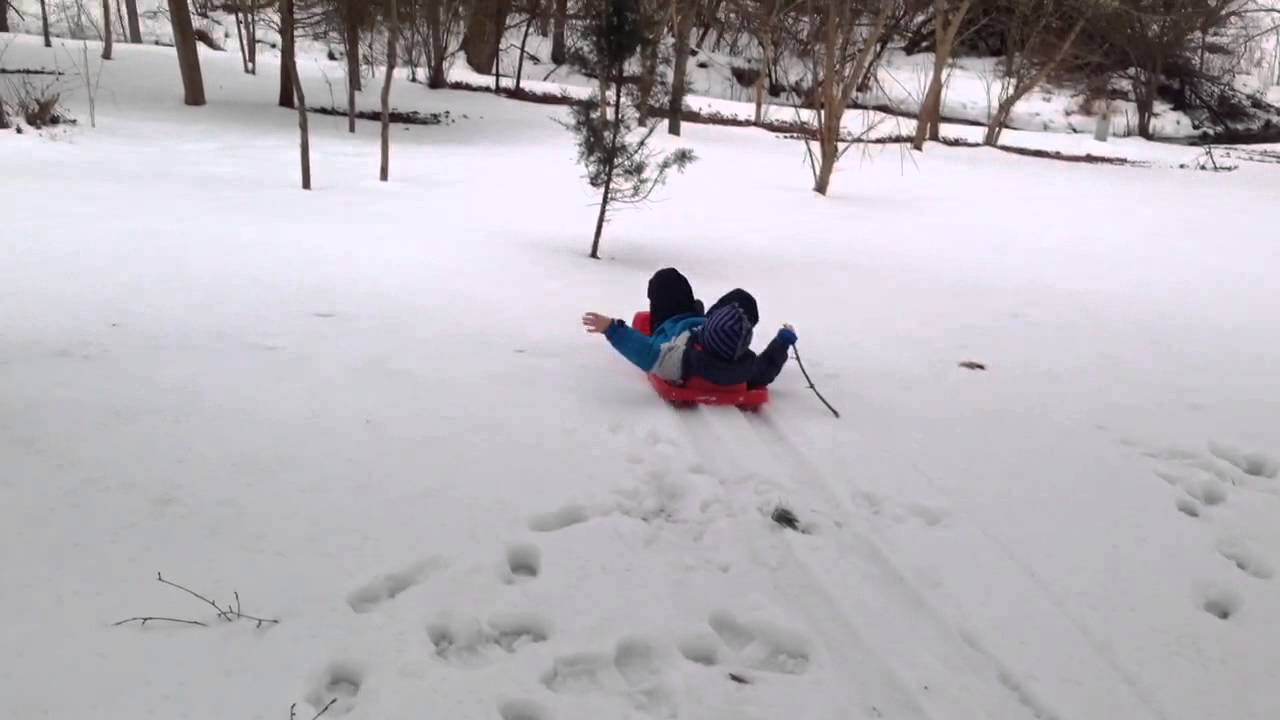 Sledding part 2. New sled YouTube