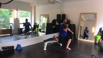 Bulgarian Split Squat Unilateral Front Rack Kettlebell Loaded