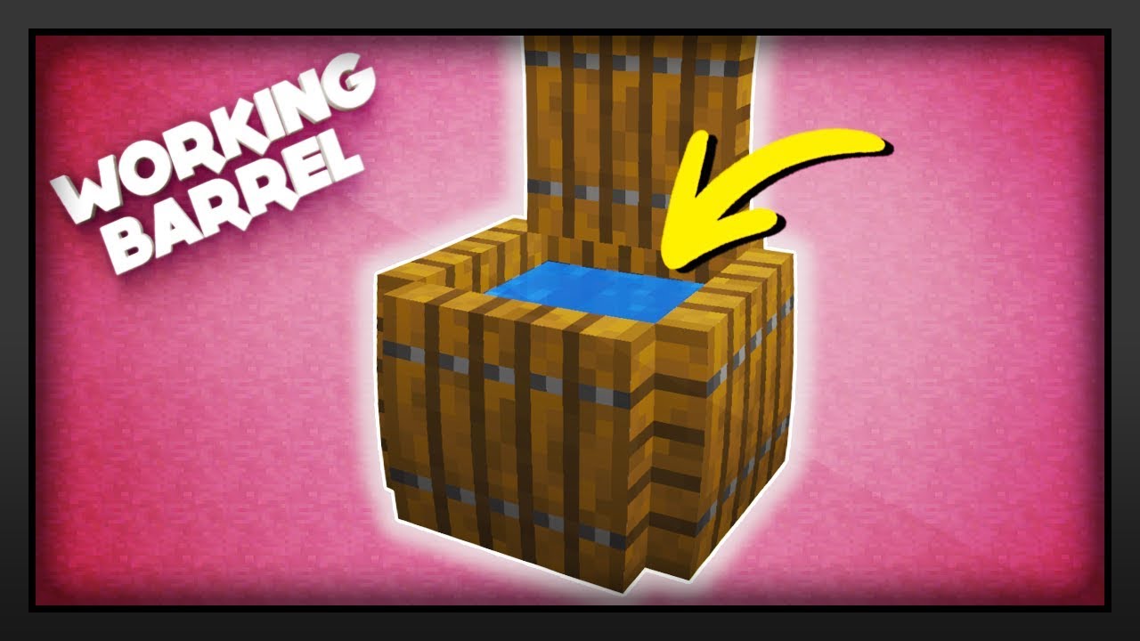 Minecraft - How To Make A Working Barrel