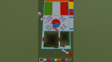 Minecraft Falling Blocks Pixel ART Georgia Flag #shorts #minecraft #pixelart #flag