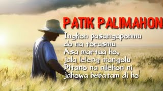 PATIK PALIMAHON  #Lirik_Patik_Palimahon_Dan_Terjemahannya