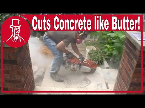 concrete saw: concrete cutting with a cut off saw