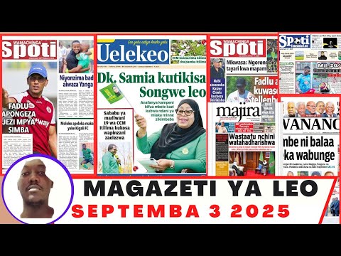 Magazeti Ya Leo Septemba 3 2025 Ijumatano Magazeti Ya Michezo Leo Asubuhi Jumatano Simba