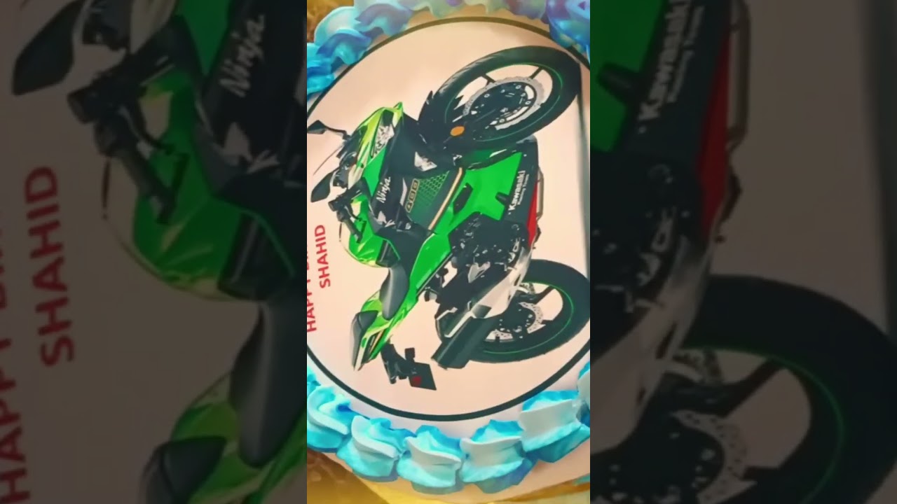 bike photo print cake 🎂 