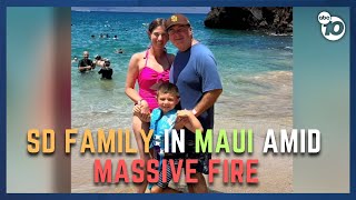 Local family stuck on Maui amid deadly wildfire