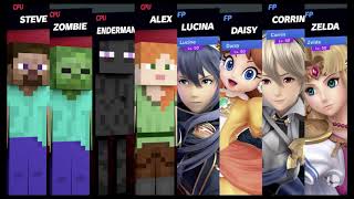 Super Smash Bros Ultimate Amiibo Fights Steve & Co Minecraft Vs Princesses