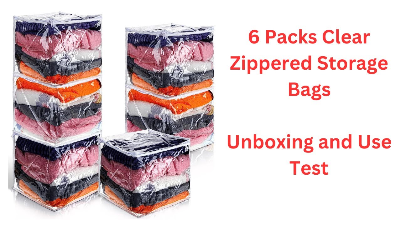 🔥 Clear Zippered Storage Bags Unboxing and Review! ✅  