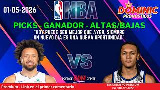 MIS 4 MEJORES PICKS GRATIS 🏀 PRONOSTICOS NBA HOY 🏀 01-05-2026 #NBA #PICKS #PARLEY #PROPS 🔥🏀🔥