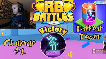 AndersonPlays Roblox Parkour Tower - Challenge Completed (RB Battles) Badge