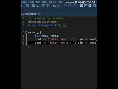 Swapping two numbers in C++, #shorts #coding #logic #swap - YouTube