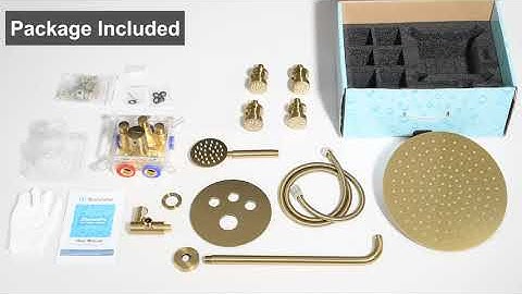 Unboxing Bostingner Thermostatic Shower System Round Gold