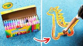 Easy & Fun Crayola Chalk Drawings & Games for Kids