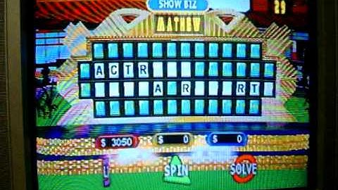 Playstation Wheel of Fortune 2nd Edition Run Game 16 Part 2