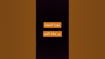 سفيان بن عيجة سورة السجدة