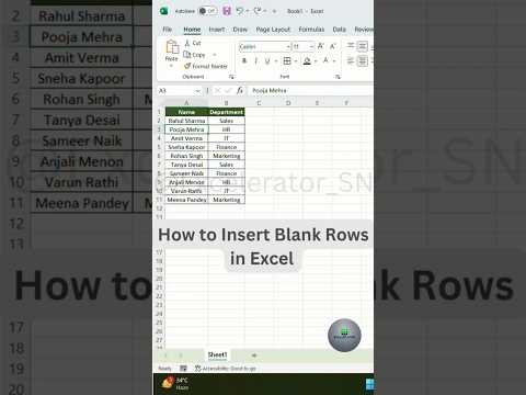 Insert Blank Rows