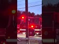 Kingston ma fire dept engine 2, tower 1 and car 3 idling at a fire alarm activation