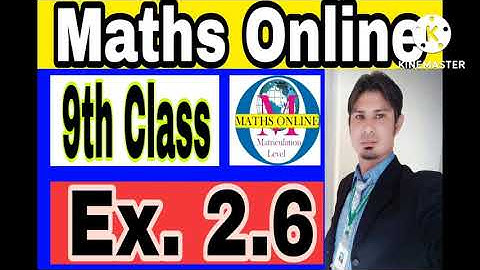 9th Class Ch No2,Ex No2.6,Q No 6(i,ii) 2.6 #9classmath#9class #math9th#mathsonline#ab# #asgharshah#
