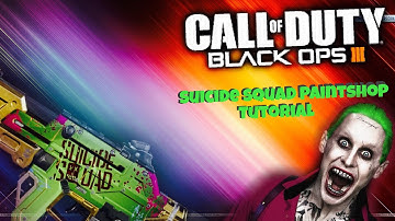 Suicide Squad Paintshop Tutorial Black ops 3 Emblem Tutorial