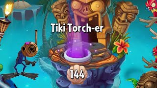 Tiki Torcher - Big Wave Beach endless lvl 100+ hits differently in PvZ 2 Reflourished