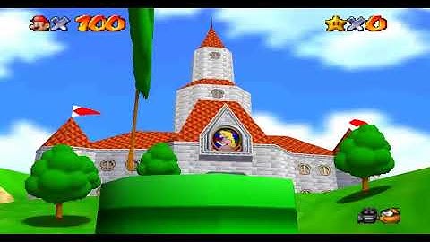 Super Mario 64 [N64] Cheat Codes: Play as a Tree Texture | SM64 Gameplay
