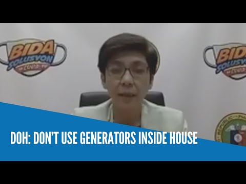DOH: Don’t use generators inside house
