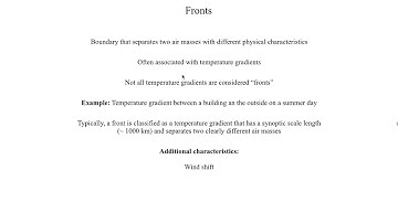 METR2023 - Lecture 19 - Segment 1: Introduction to Fronts