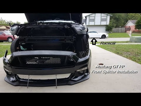 S550 Mustang GT front splitter installation