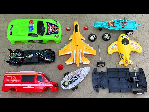 Assemble of Some Attractive Toy Vehicles  MiG29 Fighter Jet, Fire Rescue Ambulance, Police Car