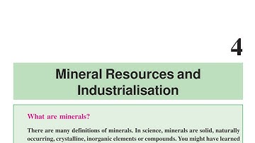 Mineral Resources and Industrialisation (part 6) |10th sst chapter 4 CGBSE | SCERT | Geography