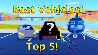 Top 5 Best Cars/Vehicles for New Players to Buy in Roblox Jailbreak in 2022! | Beginners Guide