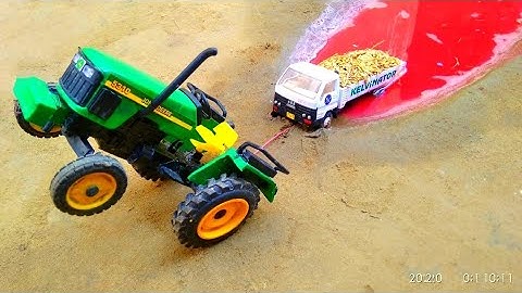 Diy tractor stuck in mud mini truck science project Part 16@top mini loading