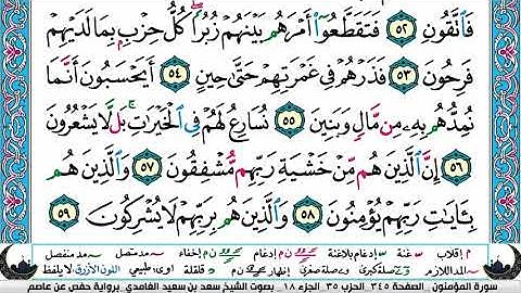 قران الكريم - الجزء الثامن عشر سعد الغامدي