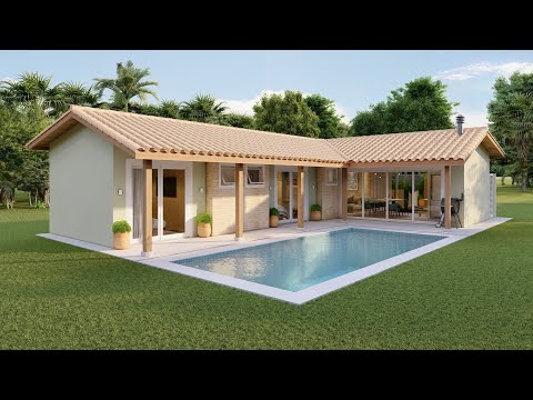 Video: Casa de campo en forma de L con matices rústicos y contemporáneos